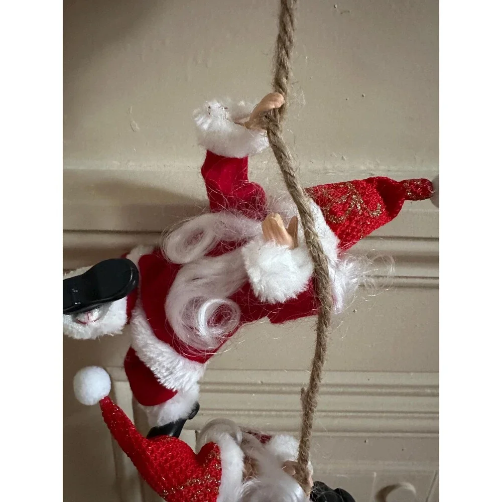Retro Santa Claus climbing rope - vintage inspired -from France